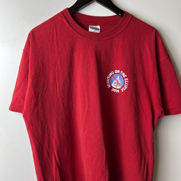 2004 Vintage Y2K Scouting on the Ellipse T Shirt Red XL Extra Large Graphic Tee - Picture 15 of 16